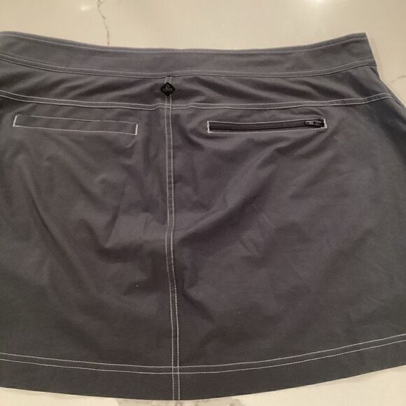 prAna Womens Lena Skort Sz 12 Gray Stretch Hiking Tennis Activewear - Picture 10 of 11